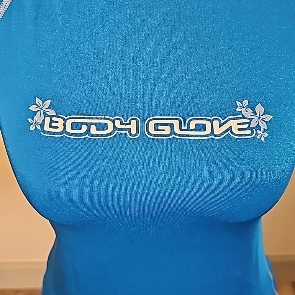 Body glove blue swim shirt uv protection  - womens medium - Picture 2 of 7